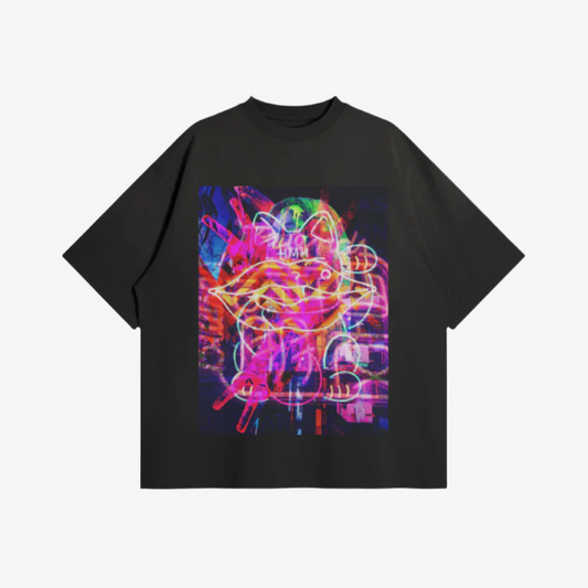 NEON Boxy Sun Faded T-shirt